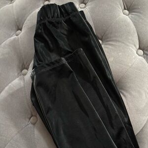 Forever 21 Kids Black Shiny Stretch Pants